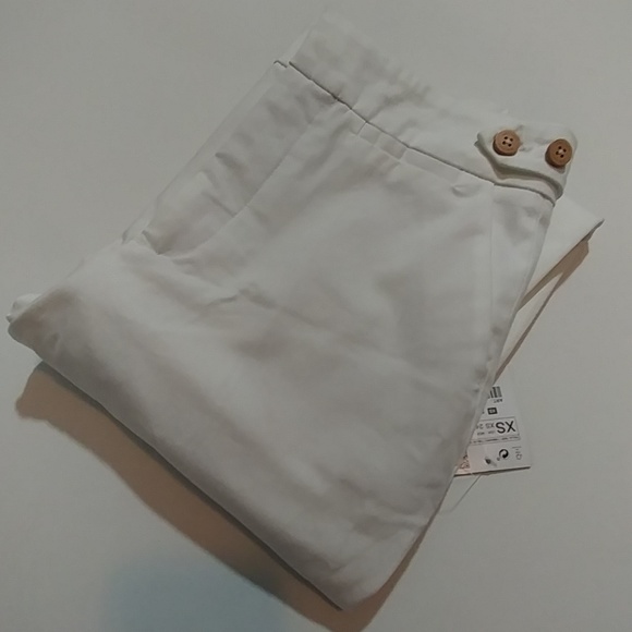 Zara Pants - NWT ZARA Basic Cotton Cropped Pants sz XS